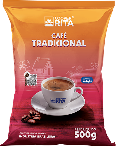 Café Tradicional CooperRita com grãos selecionados e certificados ABIC