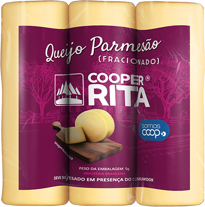 Parmesão Miolo CooperRita possui ingredientes frescos e qualidade por inteiro