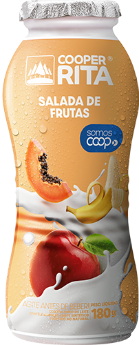 Bebida Láctea CooperRita fermentada com polpa de salada de frutas
