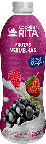 Bebida Láctea CooperRita fermentada com polpa de frutas vermelhas