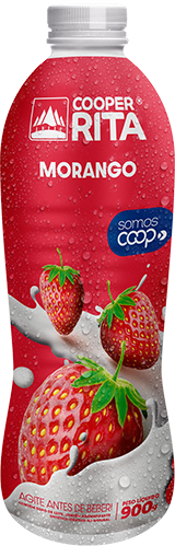 Bebida Láctea CooperRita fermentada com polpa de morango