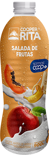 Bebida Láctea CooperRita fermentada com polpa de salada de frutas