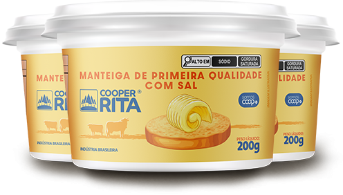 Manteiga CooperRita produzida na concentração certa de ingredientes e qualidade
